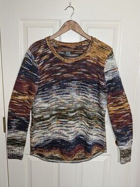 NATURAL REFLECTIONS Multicolor Striped Crewneck Sweater - Women's